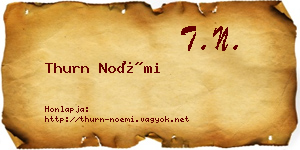 Thurn Noémi névjegykártya